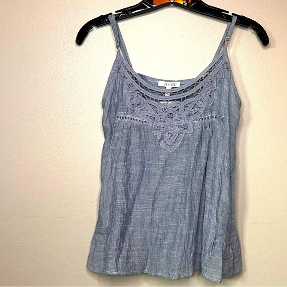 NWT Vintage Delias Y2K 90s Camisole Tank Top Blouse Size Small Lace Detail - Picture 1 of 7